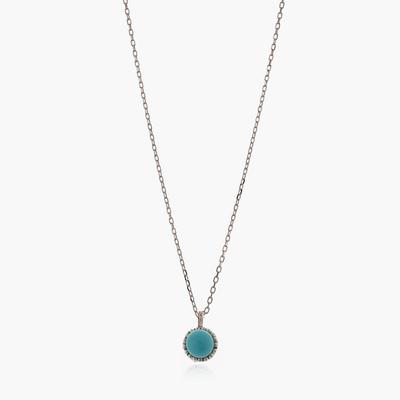 J.Lauren N0842 December Birthstone Turquoise Silver Necklace