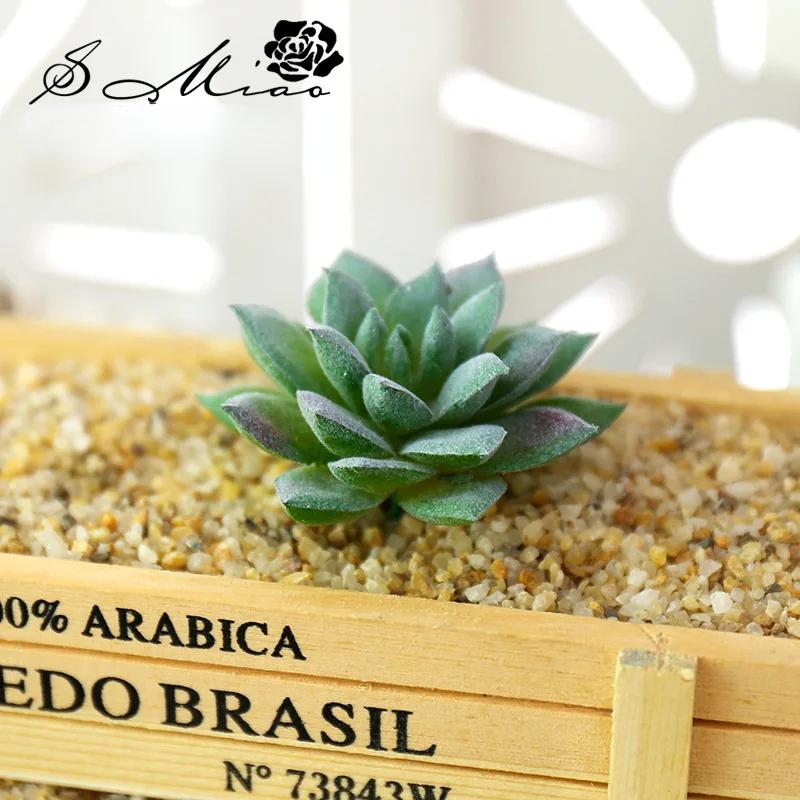 1 st Härliga Konstgjorda Suckulenter Växter för DIY Hem Trädgårdsdekoration Bröllopsväxter Väggblomsterarrangemang Bonsai Falsk Växt