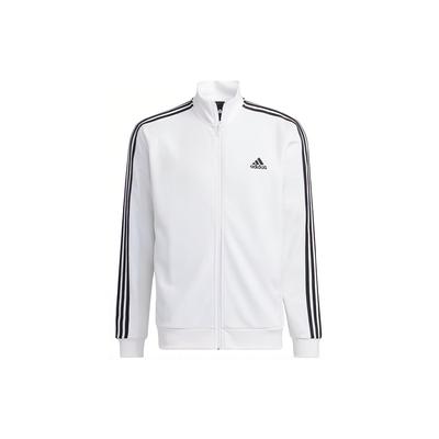 Veste Homme Col Montant Rayée Colorblock Logo Brodé Veste Blanche IA9448