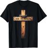 Osterkreuz Er ist auferstanden Jesus Christliches Herren Damen T-Shirt