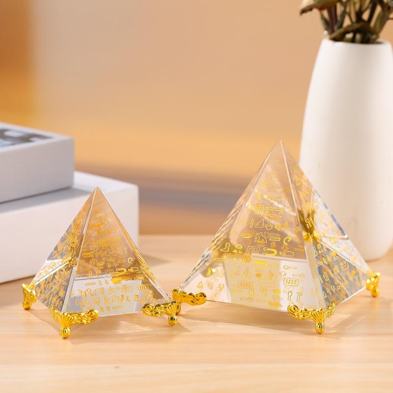 Scripture Ancient Egyptian Style Creative Pyramid Crafts Ornaments Quadrangular Prism Energy Tower Photography Props