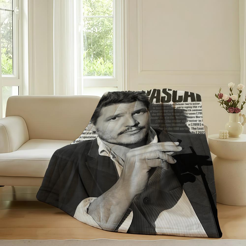 

American actor P Pedro Pascal Blanket For Sofa Office Bed Plane Travel Sleep Read Relax Camping Soft And Warm 75x90cm