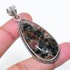 Natural Mud Crack Fossil Gemstone 925 Sterling Silver Jewelry Pendant 2.29" AP-14886