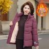 Manteau d'hiver chaud en coton doublé de polaire pour femmes de 40 à 60 ans
