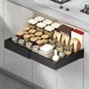 Adjustable Width Kitchen Storage Rack Metal Extendable Pull Out Shelf  Household Goods