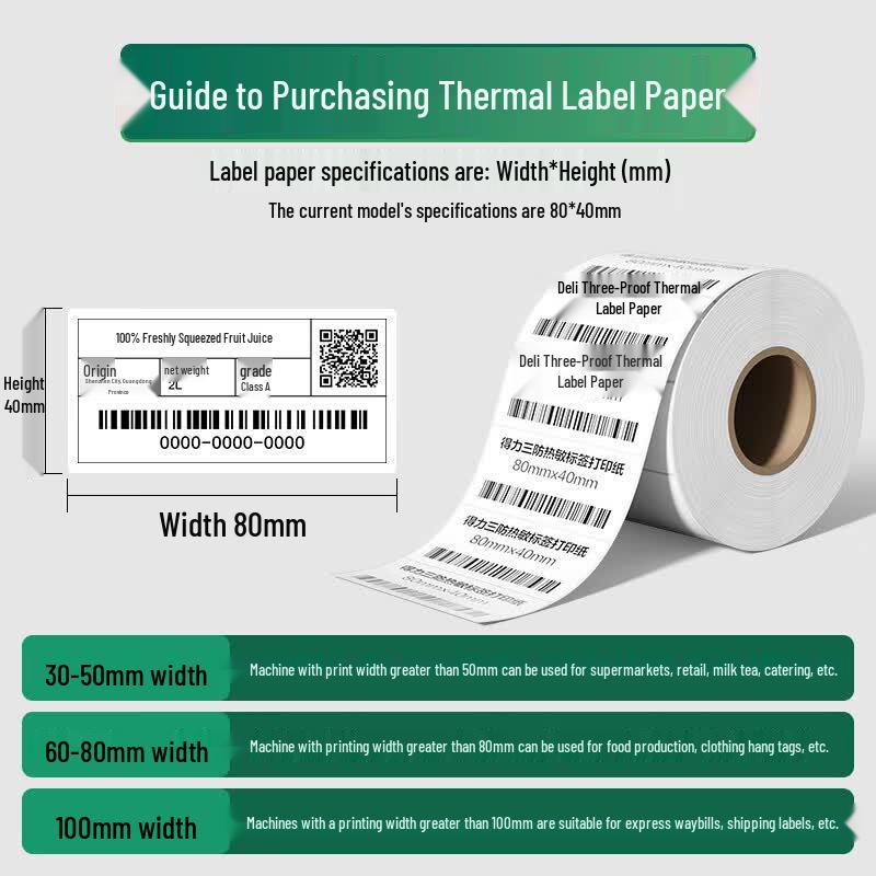 Deli Thermal Label Paper