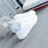 White Shoes, Women's Versatile Flat Bottomed Korean Version, Student Board Shoes, Leather Surface, Simple Sports and Leisure Shoes