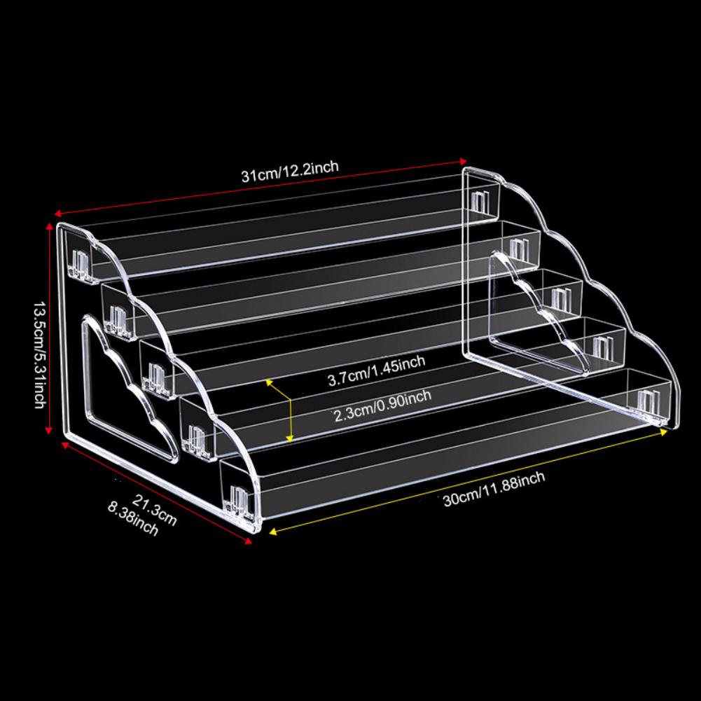 Acrylic 4 Tier Display Organizer Clear Stand for Perfume Makeup Desserts and Stable with Unique Multi Layer Design