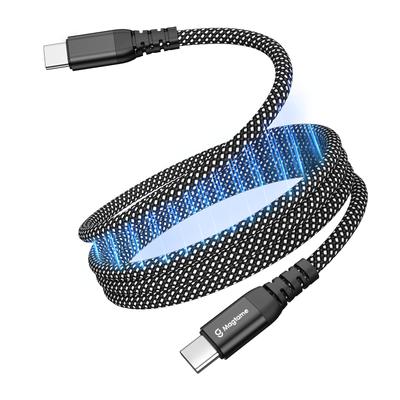 Magtame Magnetic Shape Memory Fast PD Technology Double Nylon Compatible with iPhone MacBook iPad Pro Silver Type-C Cable, Adsorption, Function, USB-C