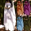 2018Wish Women's Long Sleeve Belted Round Neck Dress - Halloween Style