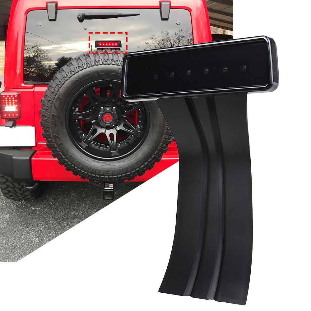 LED Third Brake Light High Mount Stop Tail Light 3rd Brake Light for Jeep Wrangler JK 2007-2018 чёрный