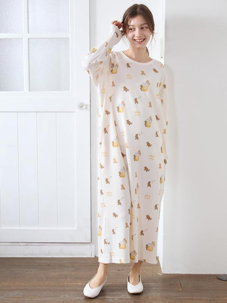 Gelato Pique Honey Bear Print Dress PWCO254330 OWHT Women's