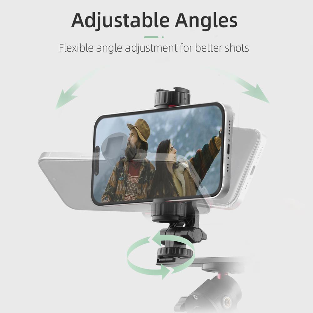 Phone Holder Fixed Bracket for DJI Osmo Pocket 3 Expansion Accessories Fill Light Tripod Clip with 1/4inch Screw & Cold Shoe