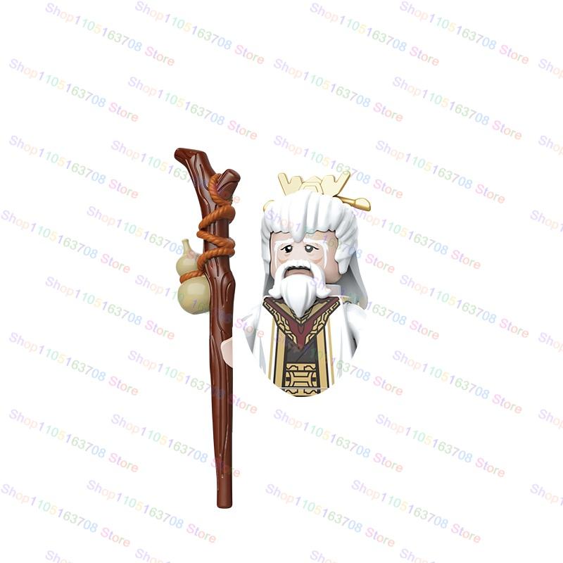 Anime Cartoon Three Kingdoms Cao Cao Sun Quan Liu Bei Characters Building Blocks Accessories Toys Children's Christmas Gift