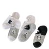 Spring and Summer Low-top Socks, Thin Invisible Boat Socks, Women's Breathable Dot Yarn Cotton Socks, Cartoon Anti-slip Short Socks