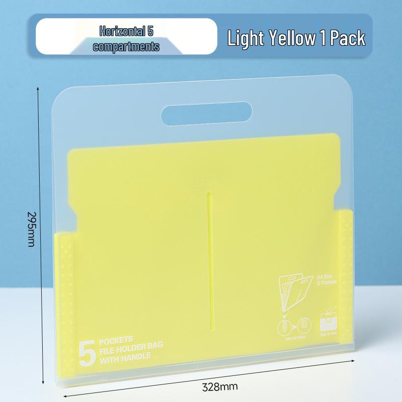 A4 Transparent Accordion Document Storage Bag