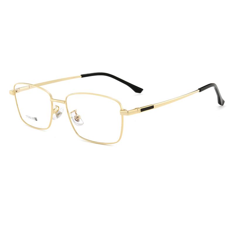 Retro Half-Titanium Metal Myopia Glasses Frame for Prescription Glasses - High-End Men s Style