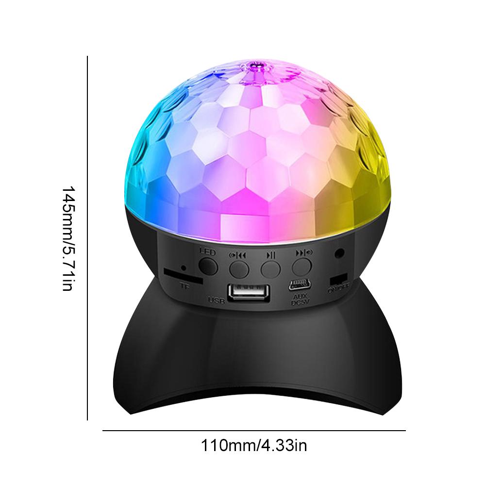 

RGB Disco Strobe Lamp with Bluetooth-Compatible Speaker Christmas Projectors Lights Birthday Wedding Party Decorative Lights чорний