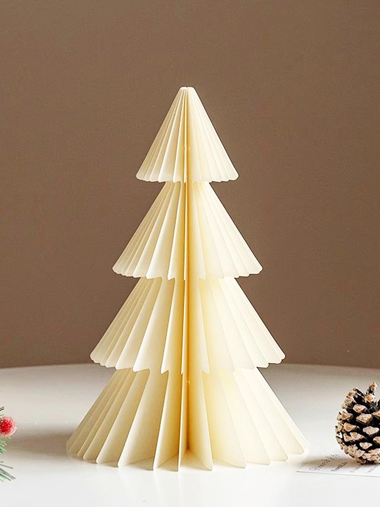 Christmas Paper Tree 4-Color Home Decorations Tabletop Christmas Tree Decoration For Holiday Winter Home Office Kitchen Room