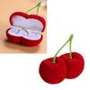 Convenient Jewelry Travel Case Versatile Stud Earrings Storage Box Cherry Decor