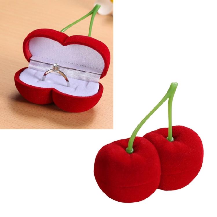 Convenient Jewelry Travel Case Versatile Stud Earrings Storage Box Cherry Decor