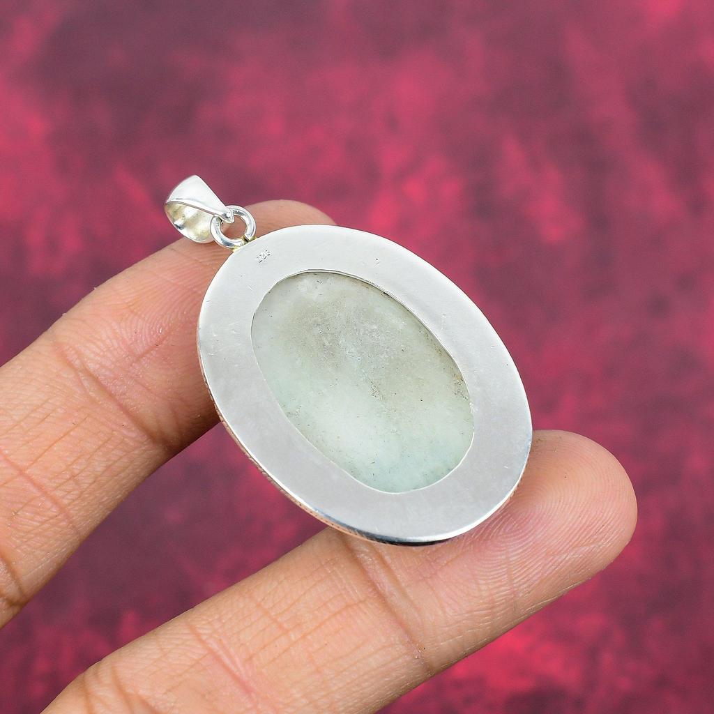 Pendentif en argent sterling massif 925 avec corail blanc, bijoux pendentif en pierres précieuses faits à la main, cadeaux pour femme, pendentif tout neuf