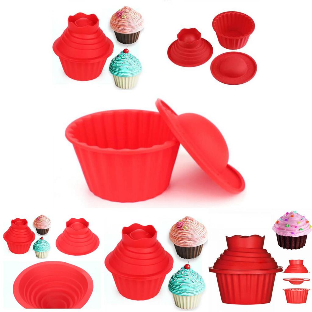 Premium Silicone Big Top Cupcake Mold For Irregular Muffin And Mousse Cakes