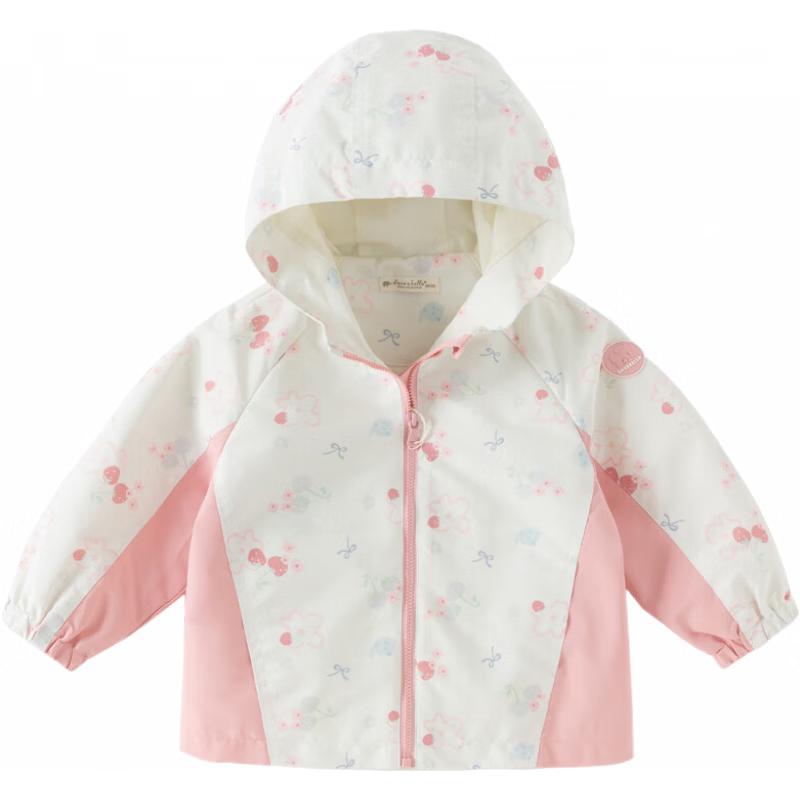 DAVE & BELLA Girls' Hooded Waterproof Breathable Spring Jacket
