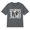 Neu in Tate Mcrae Welttournee 2025 Print T-Shirts Unisex Damen Vintage Oversized Kurzarm-T-Shirt Unisex Schwarz 100% Baumwolle Tops