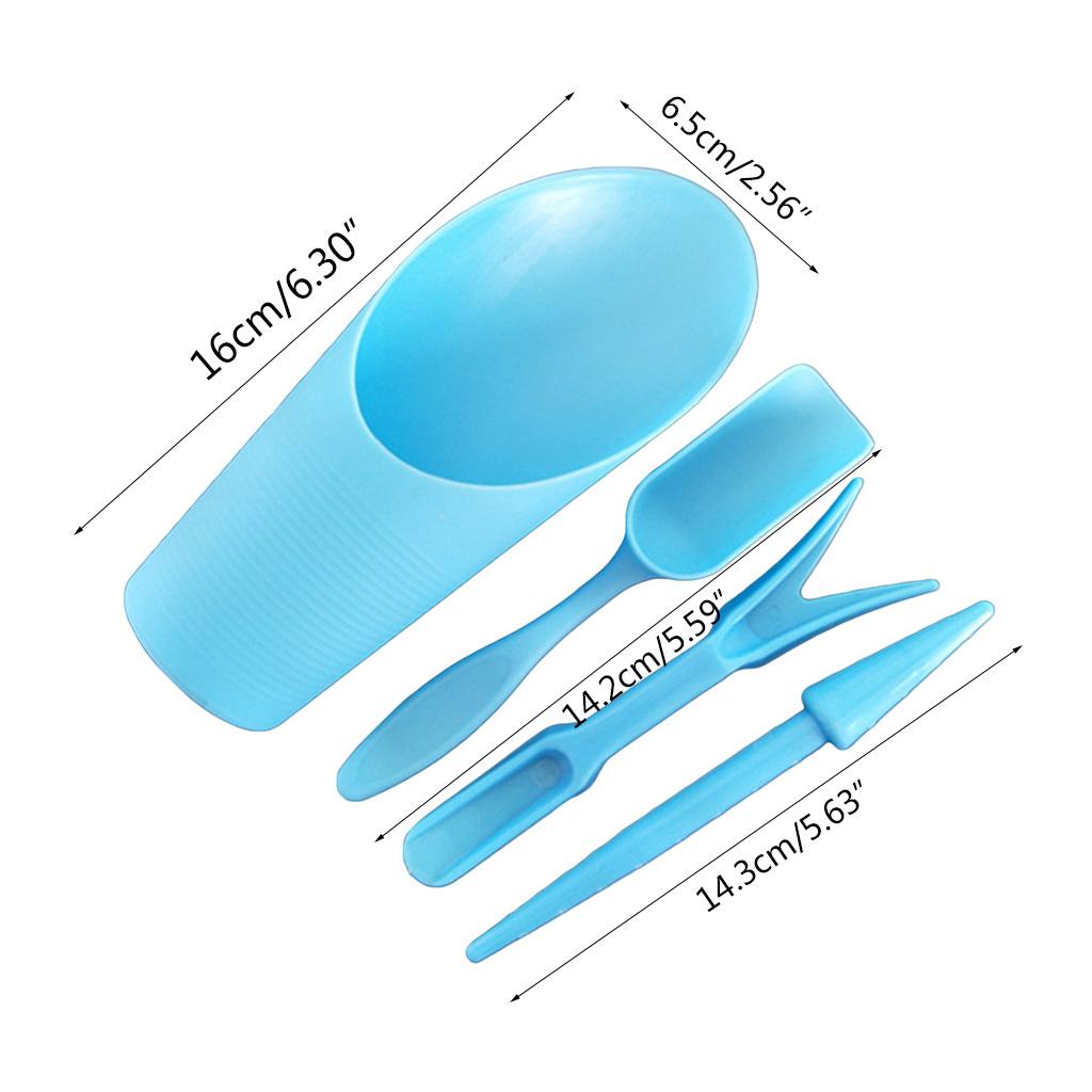 4Pcs Garden Planter Kit Sowing Shovel Scoop Bucket Bonsai Seedling Drilling Tool