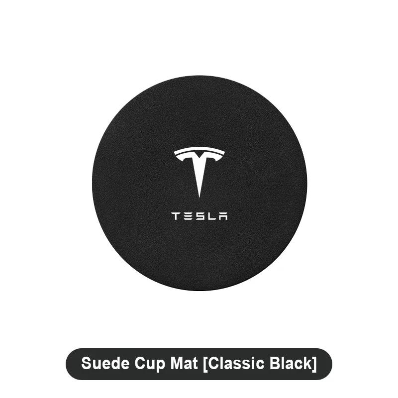 

Car Sticker Tesla Car leather Water Coaster Non-Slip Mat Car Bottle Holder Insert Pad For Tesla Model 3 S Y 2022 2021 Center Con 1pcs чёрный