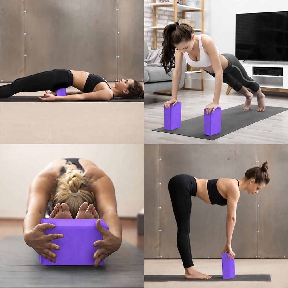 Strap Included Fitness Yoga Block EVA Pilates Block Set Yoga Blocks Yoga Strap Set  Home Workout