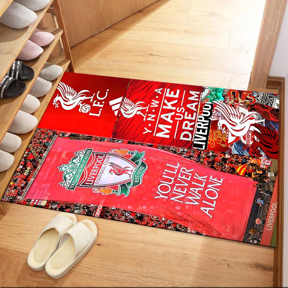 Liverpool Football Club Floor Mat Suitable For Outdoor Living Rooms Balcony Hallway Antislip Rug Decorate Offices Wedding Party Gift