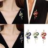 Unique Snake Brooch Crystal Metal Snake Badge Pin For Various Outfit Formal Event Chinese New Year Celebration Jewelry
