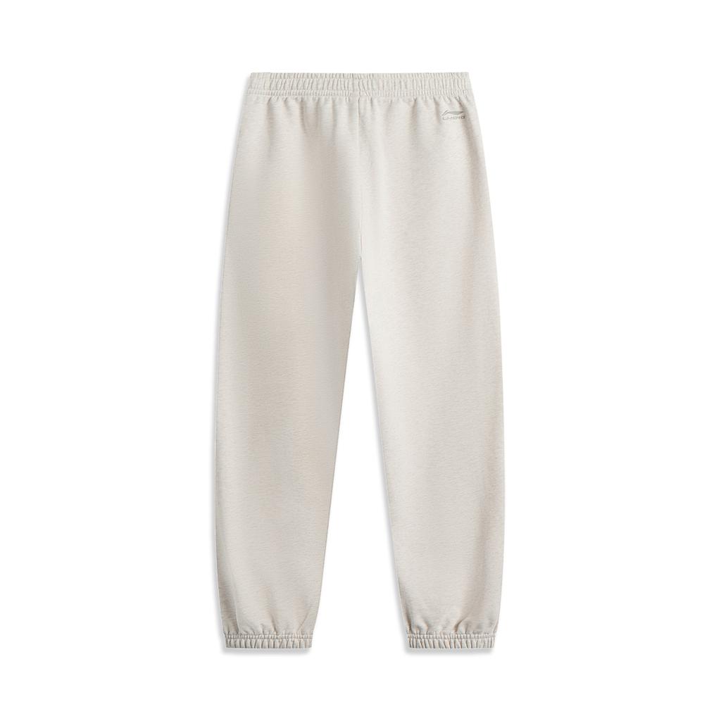 Li Ning Sports Lifestyle Series Casual Tapered Comfortable Versatile Knitted Sports Pants Women Pants Flower-Gray Tile-Gray AKLV268-7