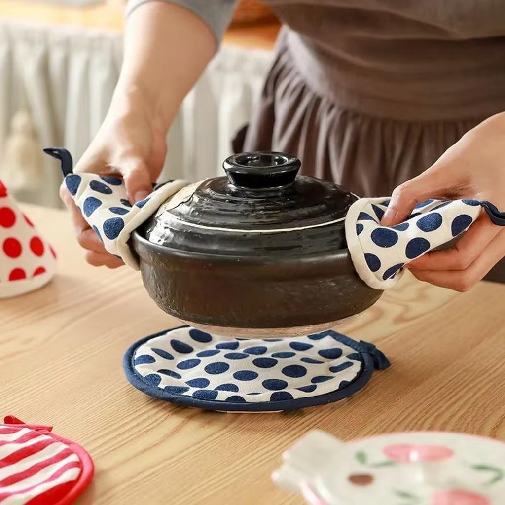Japanese Heat Resistant Gloves Microwave Oven Pot Handle Cover Kitchen -Scald Caps