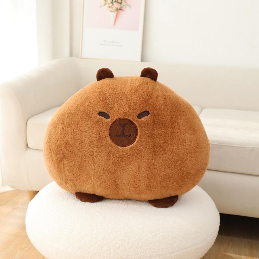 Capybara Plüsch Sofakissen Flauschiges Schlaf-Kuschelkissen Cartoon Kawaii Anime Weiches Lendenkissen für Stuhl Auto Haus Schlafzimmer Dekoration