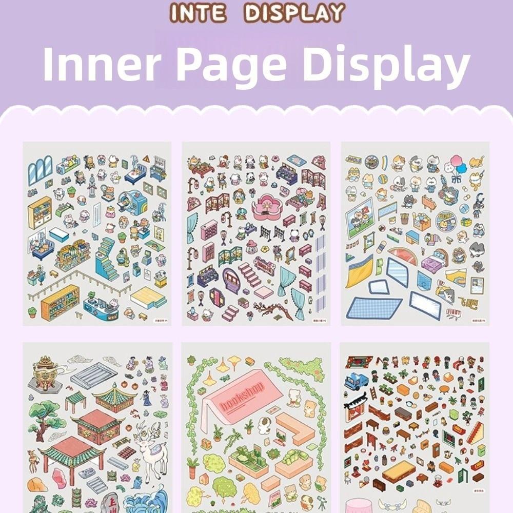 8in1 Collection 3D Landscape Stickers 20 Sheets Miniature Scene Sticker  Festival Gift