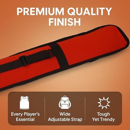 KNK Schlägerhülle/Eishockeyschläger-Tasche – Multi-Sport Schaumstoffgepolsterte Tasche mit verstellbarem Tragegurt & Schlüsselhalter – Extra gepolsterter Full-Length-Schutz (Schwarz)