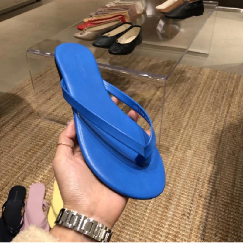 Fashion Fashionable with Candy Color Thong Flip-flops Women Slides Outdoor Non-slip Beach Sandals Summer New Women Slippers Plus Size 43