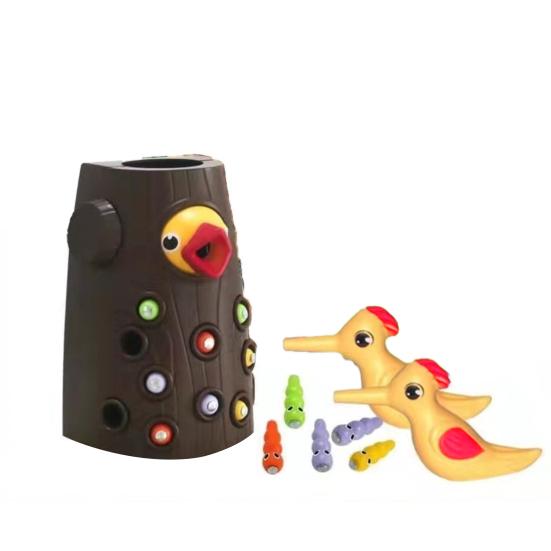 Giocattolo per Bambini Piccoli Magnetico Abilità Motorie Fini Picchio Prendi Dai da Mangiare Gioco Ragazzi Ragazze Uccello Bruchi Giocattoli Educativi per la Prima Infanzia Bambino Che Gioca