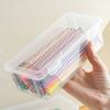 High Capacity Pencil Case Water Resistant Clear Pen Storage Box Hard Pen Case Art Marker Organiser Colored Pencil Case