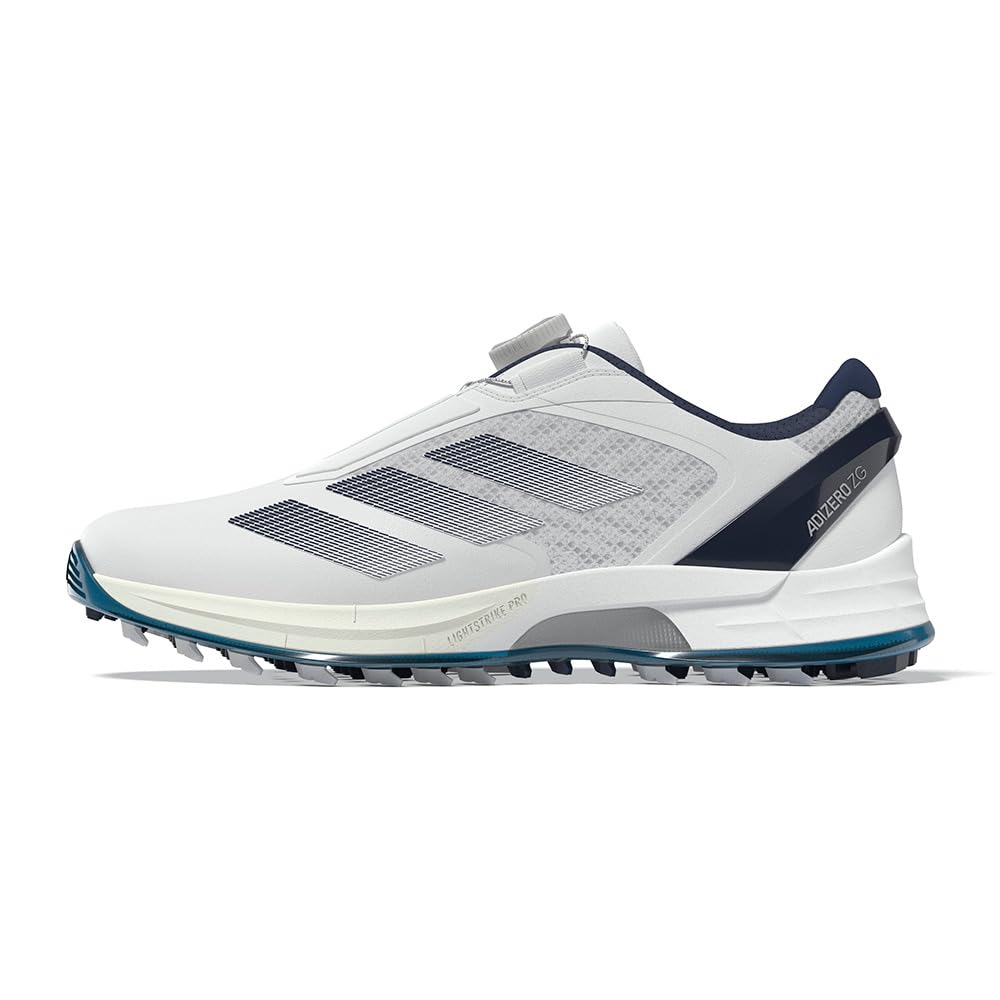 

Adidas Golf Men s Adizero Zedz Low Boa Golf Shoes, White/Night Indigo/Silver Metallic, Size 26.5 cm