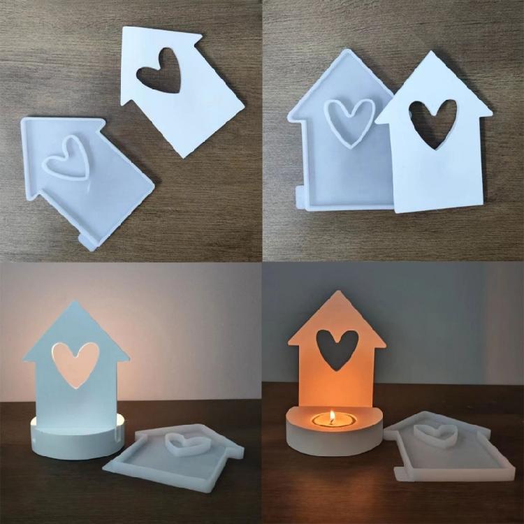 Rabbit Silicone Mould Candlesticks Plasters Gypsum Aromatherapy Candle Holder Molds