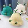 Women Men Cute Cartoon Frog Big Eyes Bucket Hat Fisherman Cap Photo Props Novelty Costume hat