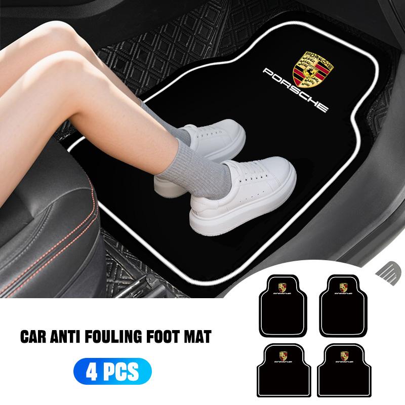 New Car Floor Mat Front & Rear Diatomaceous Earth Floor Mat for Porsche Panamera Cayenne Taycan 911 Macan Carrera-GT 928 Sticker