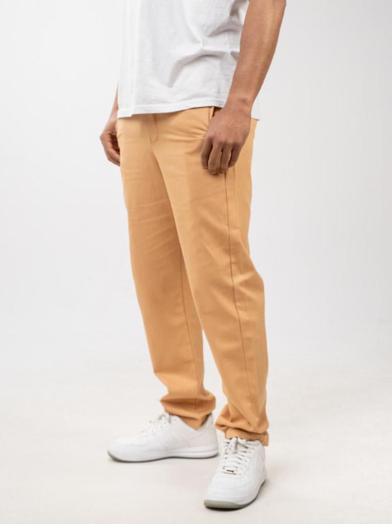 Men's Light Brown Chino Trousers Jigga Wear Chino M