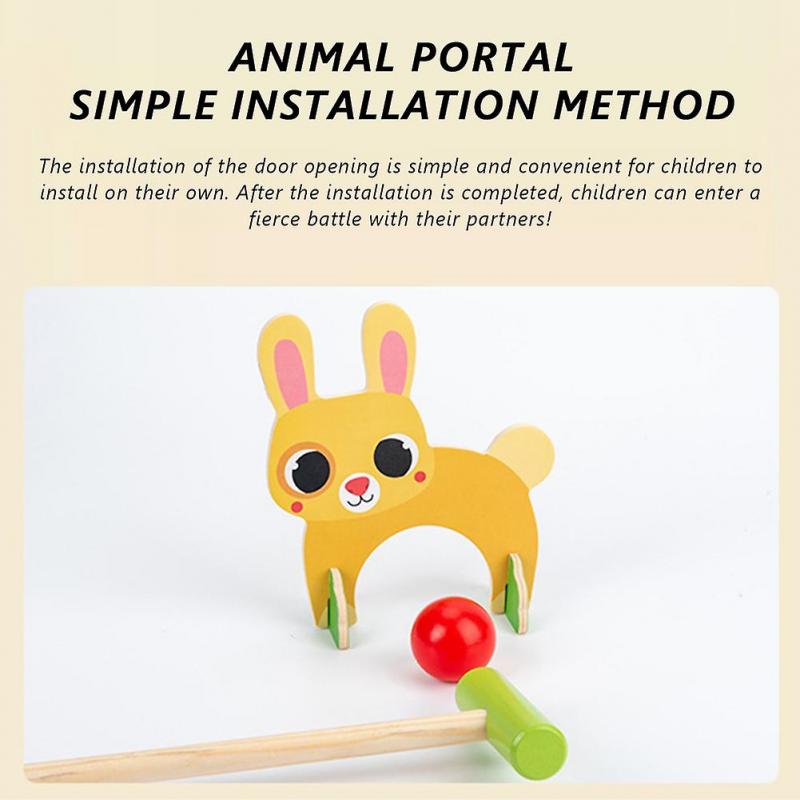 Cartoon Croquet Toy Set Family Interactive Games Cute Interactive Croquet