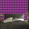 Purple Checkered Wallpaper, Purple Background for Living Room and Bedroom 50x1000