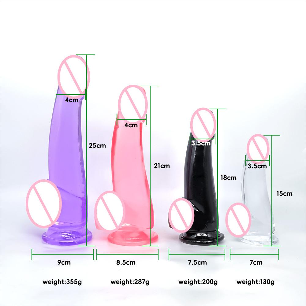 Crystal Transparent Simulation Penis Smooth and Soft Women's Masturbation Device Thick and Long Dildo Adult Sexy Sex Product